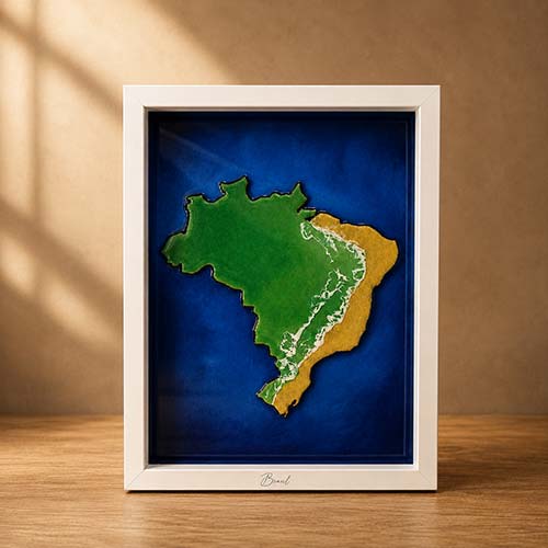 Cuadro personalizado de Brasil en resina